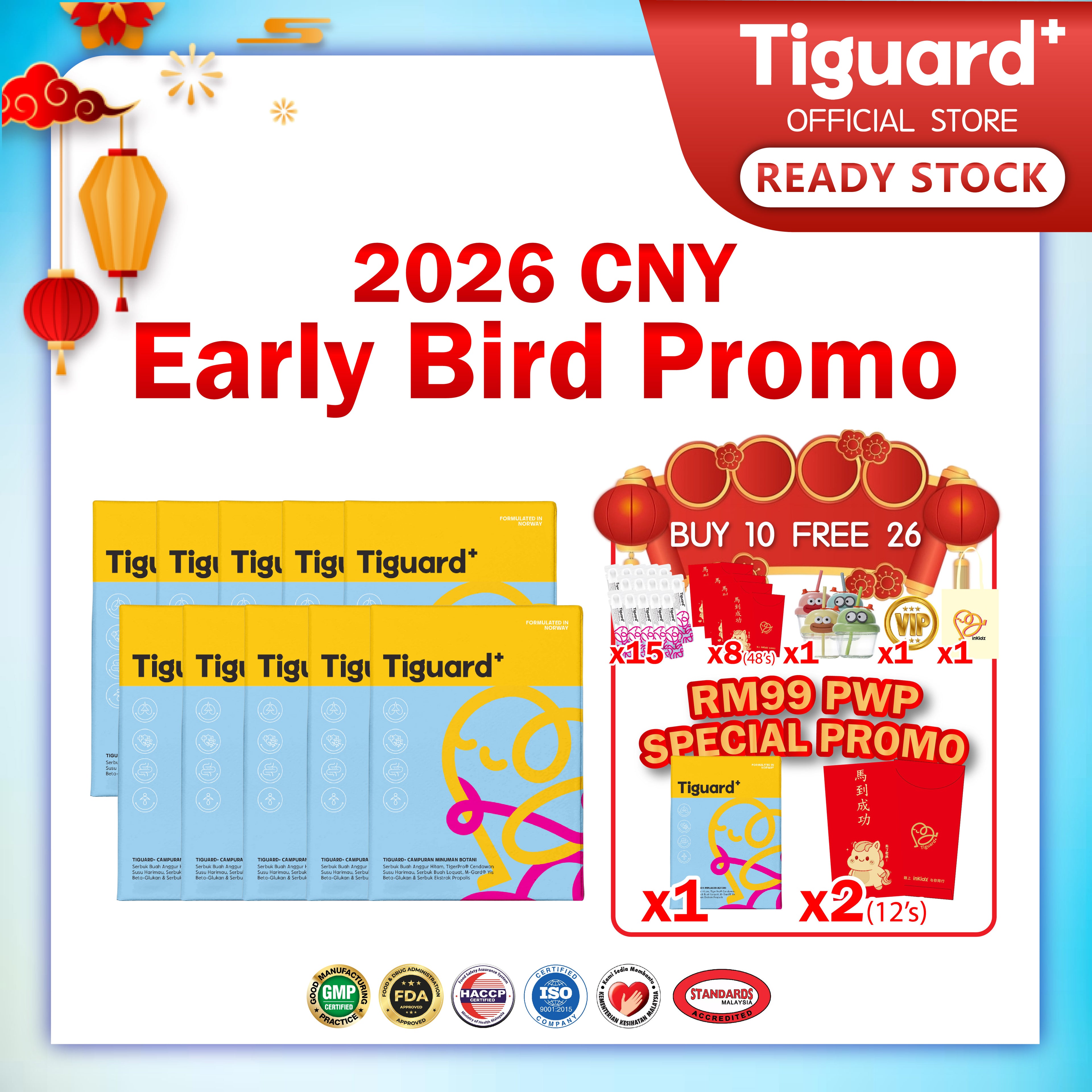 CNY Early Bird Promo | Buy 10 Free 26 + RM99