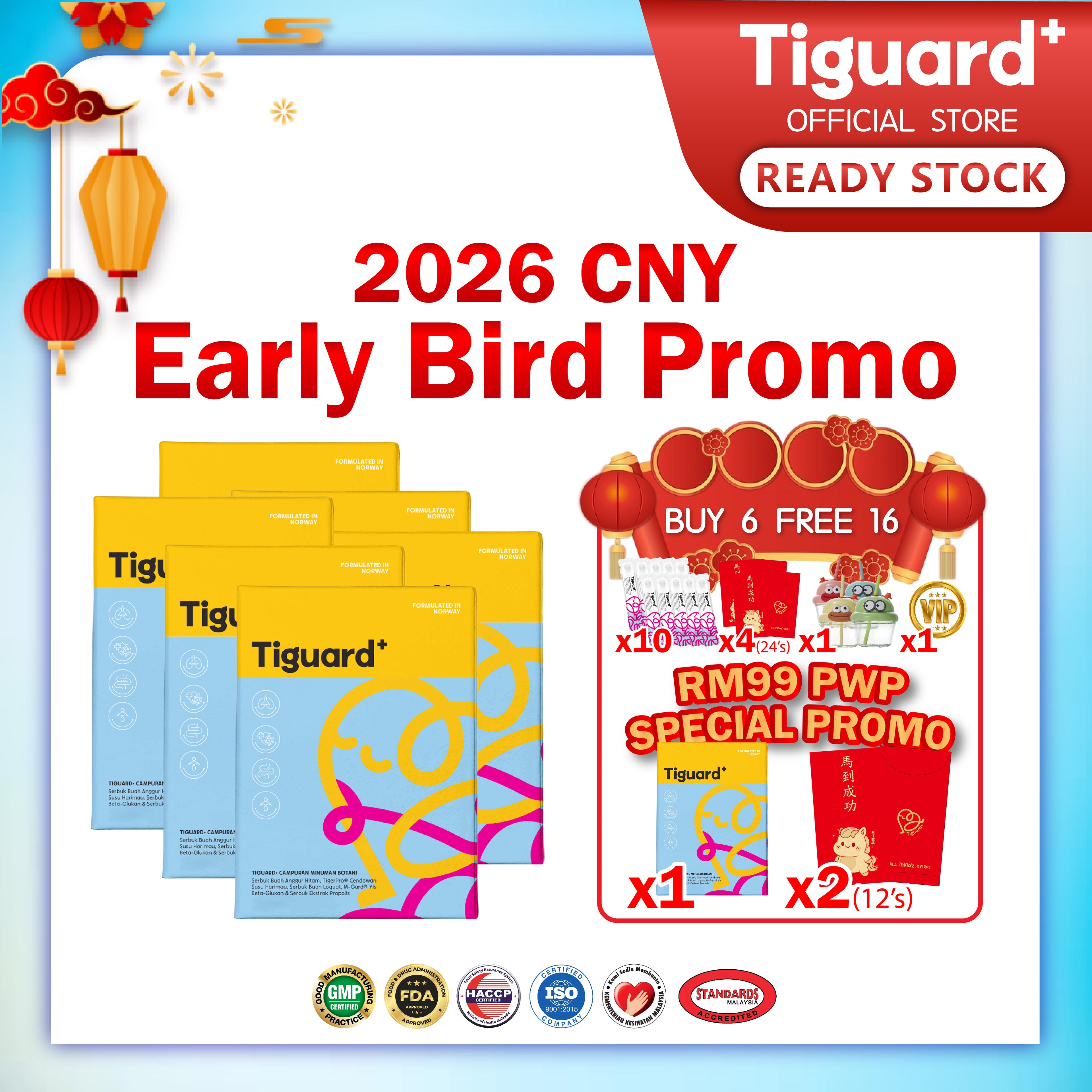 CNY Early Bird Promo | Buy 6 Free 16 + RM99