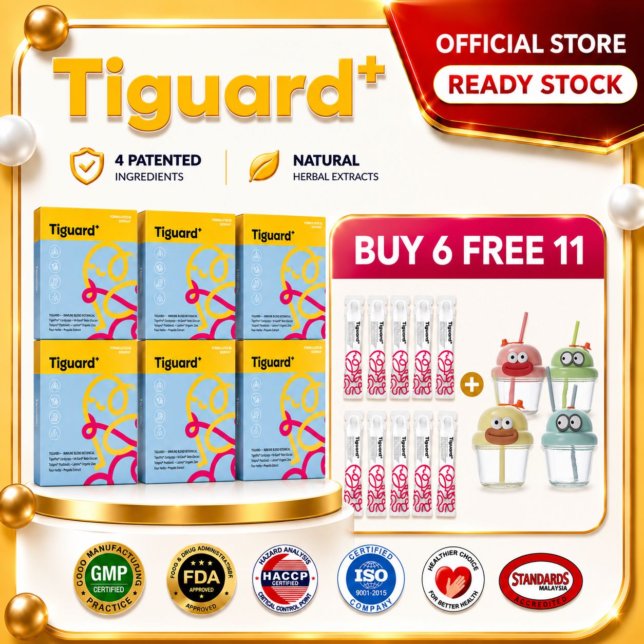 （Pre Oder）Tiguard+ BUY 6 FREE 11【RM788 - 6 Boxes 】